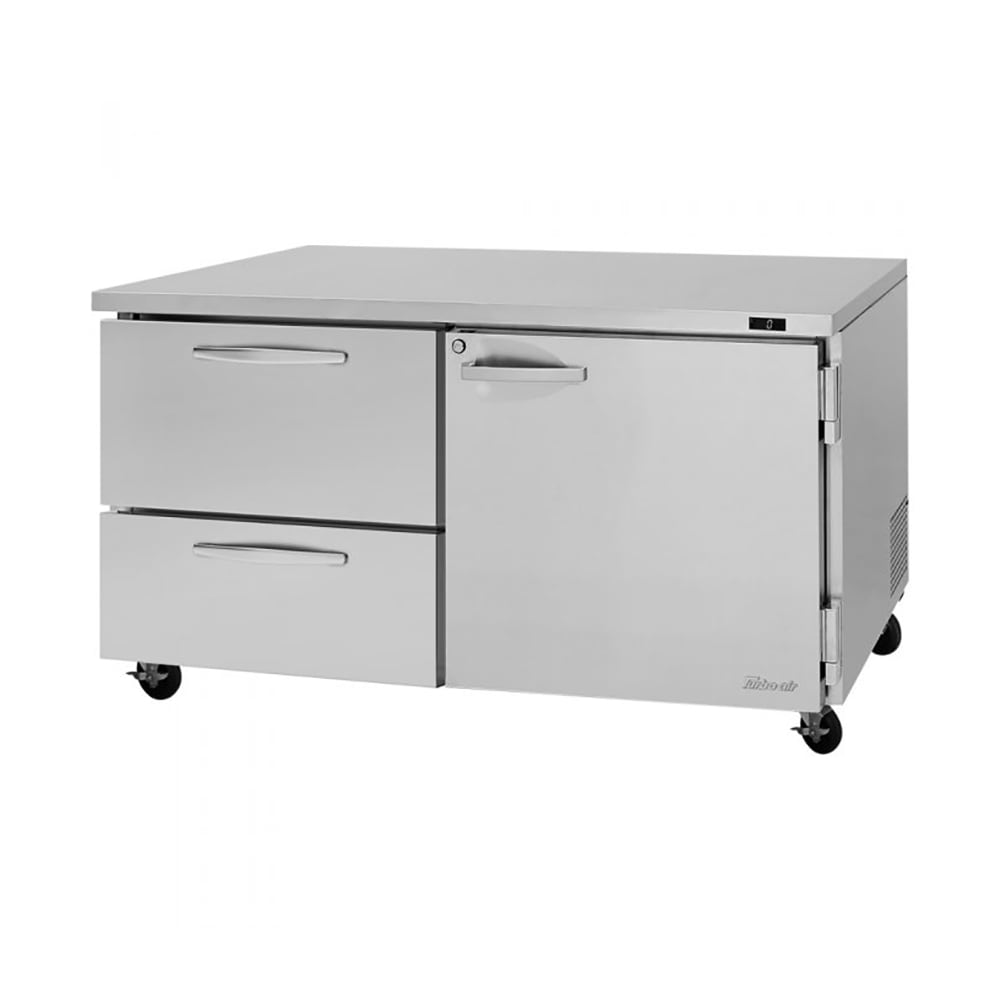 Turbo Air PUF - 60 - D2R - N 60" Undercounter Freezer - Dual Compartment