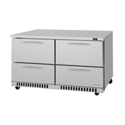 Turbo Air PUR-60-D4-FB-N 60" Undercounter Refrigerator with 4 Drawers (115v)