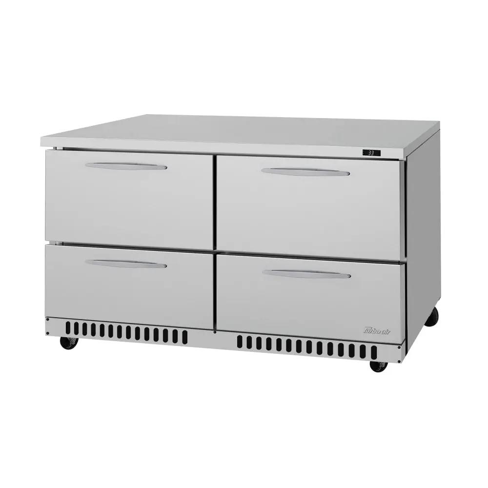 Turbo Air PUR-60-D4-FB-N 60" Undercounter Refrigerator with 4 Drawers (115v)