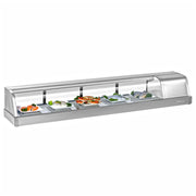 Turbo Air SAK - 70R - N 71" Right Compressor Sushi Display Case - Premium Stainless Steel & Curved Glass
