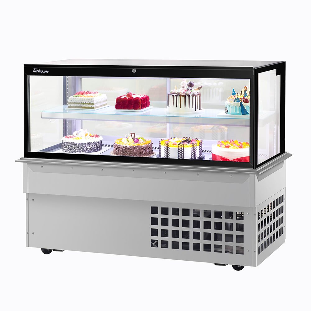 Turbo Air TBP60 - 46FDN 61 3/4" Full - Service Bakery Display Case with Straight Glass and Two Levels (115v)