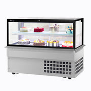 Turbo Air TBP60 - 46FDN 61 3/4" Full - Service Bakery Display Case with Straight Glass and Two Levels (115v)