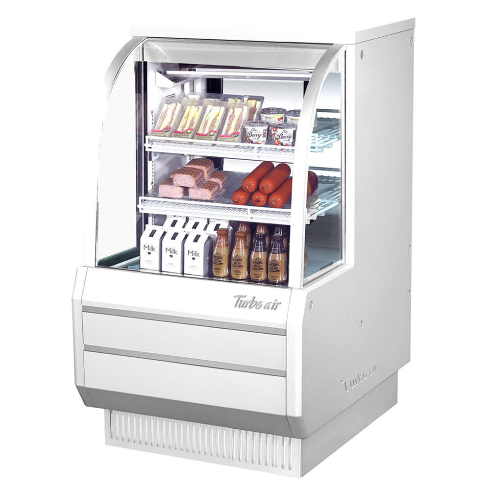 Turbo Air TCDD - 36H - W - N 36.5" Curved Glass Full - Service Deli Display Case - 3 Levels, 115V