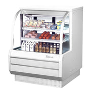Turbo Air TCDD - 48H - W - N 48" Curved Glass Refrigerated Deli Case - White, 115V