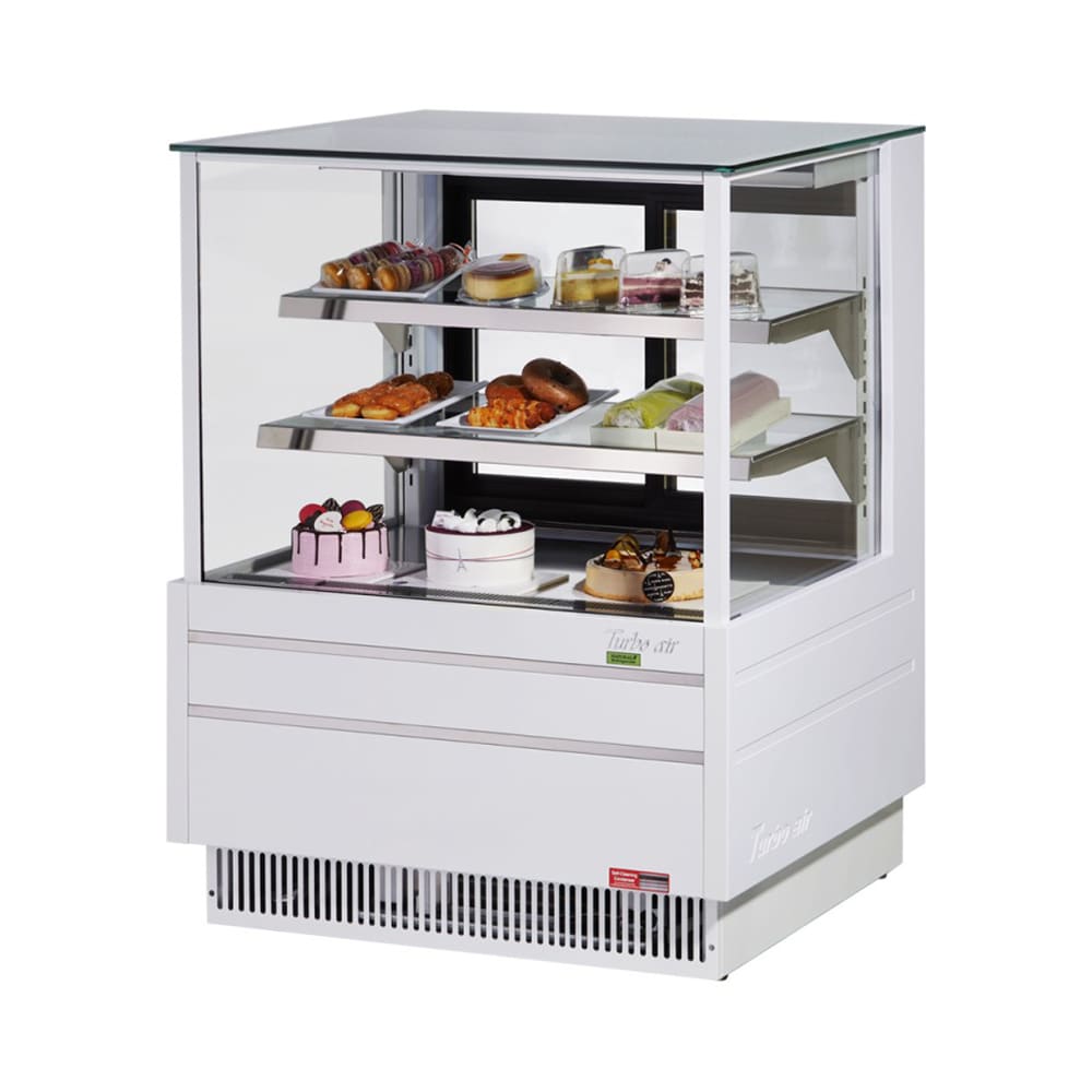 Turbo Air TCGB - 36UF - W - N 36" Full - Service Refrigerated Bakery Display Case - Straight Glass, White