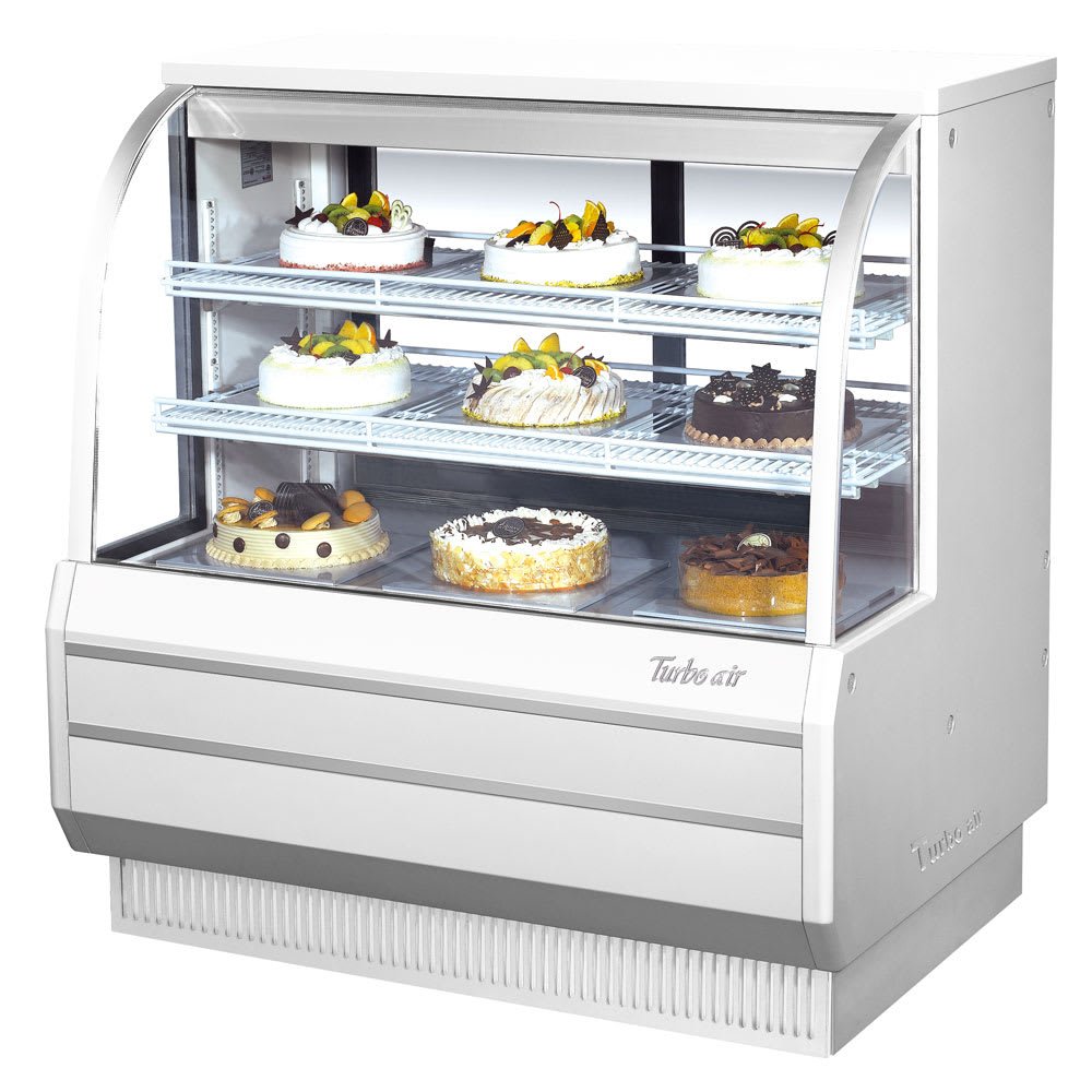 Turbo Air TCGB - 48 - W - N: 48" Full - Service Bakery Display Case with Curved Glass and (3) Levels