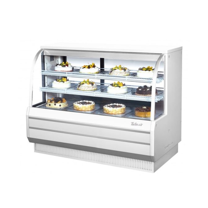 Turbo Air TCGB - 60DR - W(B) 60" Dry Bakery Display Case with Curved Glass