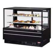 Turbo Air TCGB - 60UF - B - N 60.5" Black Full - Service Bakery Display Case with Straight Glass and LED Lighting