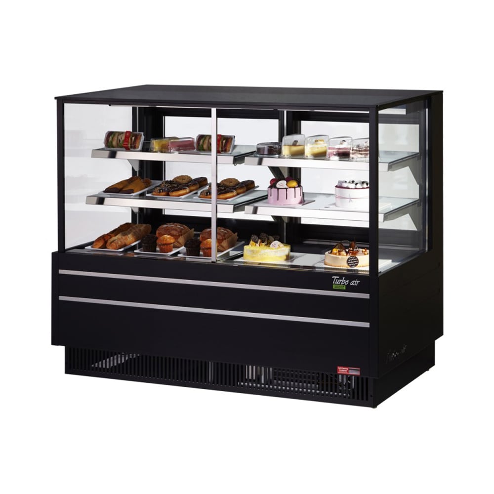 Turbo Air TCGB - 60UF - CO - B - N 60" Bakery Display Case - Straight Glass, 3 Levels, Black