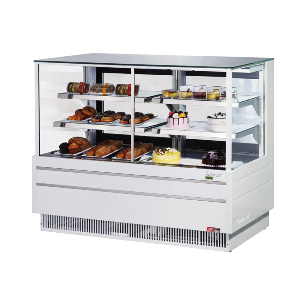 Turbo Air TCGB - 60UF - CO - W - N: 60.5" Full - Service Bakery Display Case - Dual Temp (Dry & Refrigerated), Straight Glass