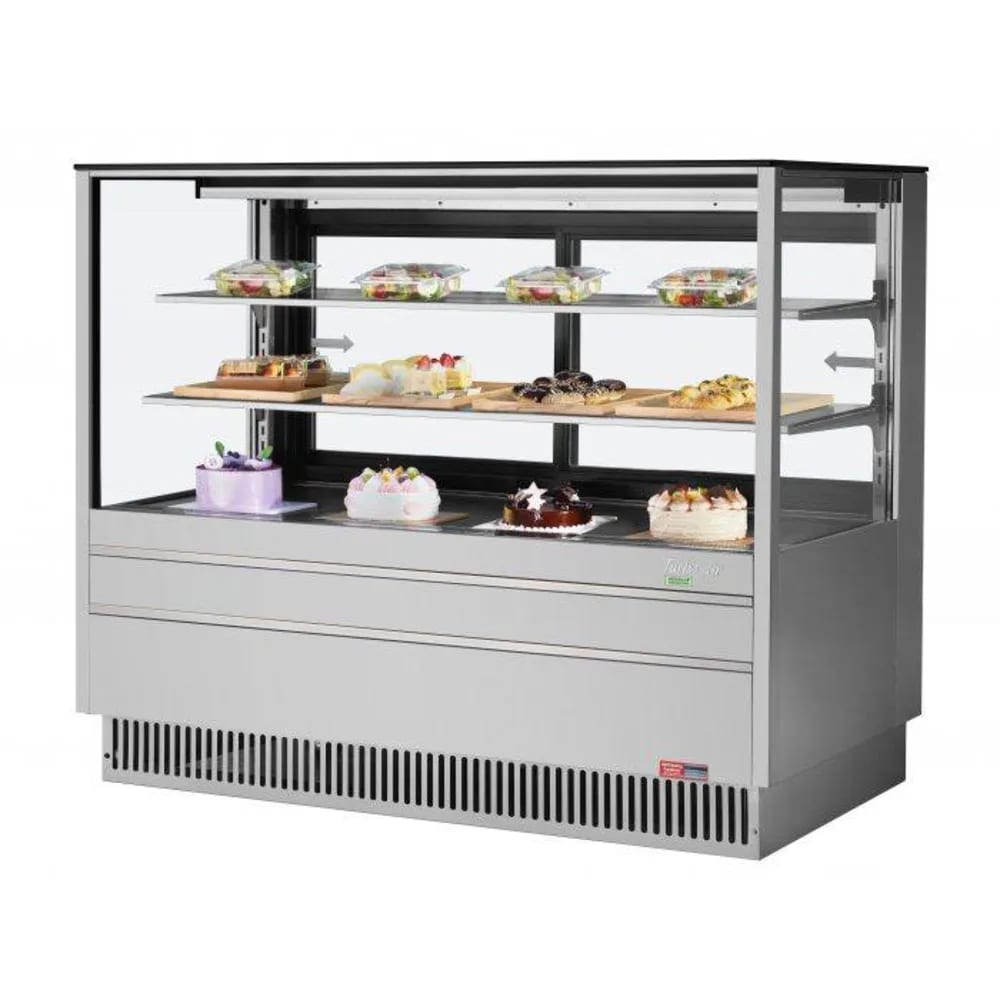 Turbo Air TCGB - 60UF - S - N: 60.5" Full - Service Refrigerated Bakery Display Case with Straight Glass
