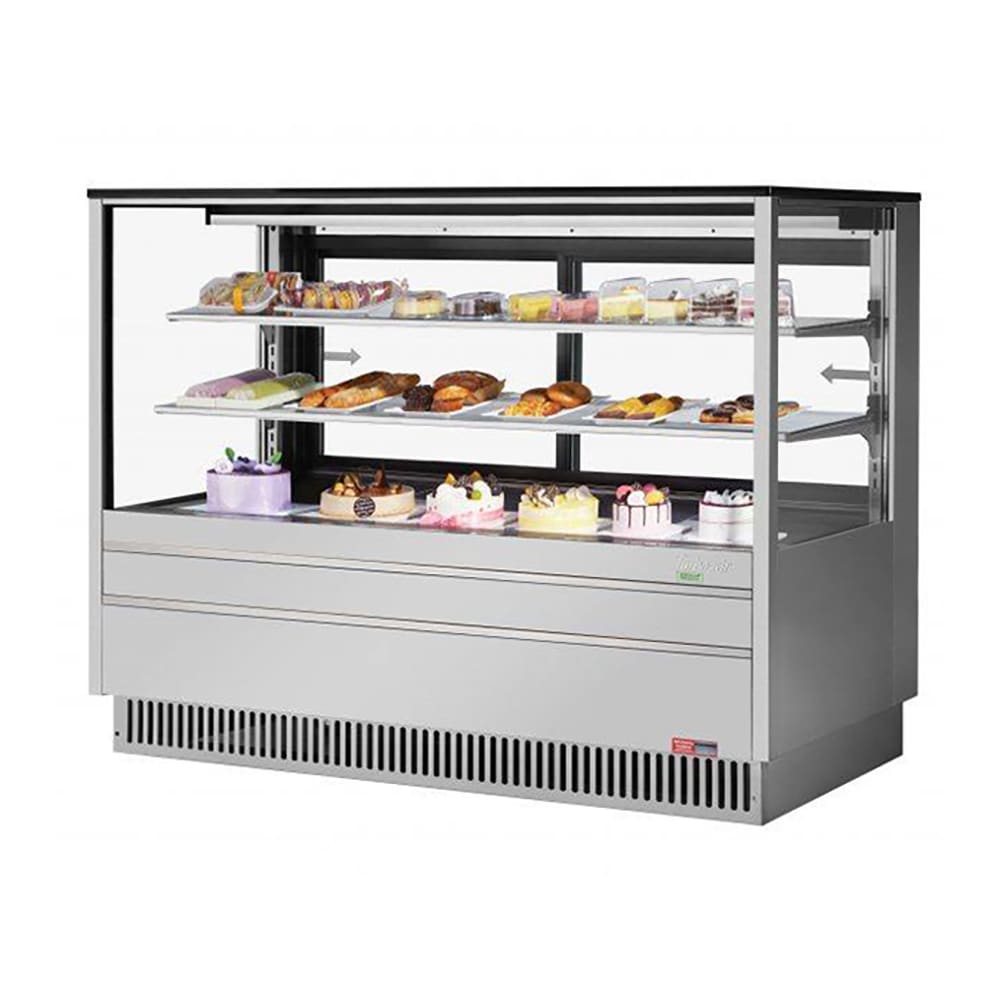 Turbo Air TCGB - 72UF - S - N 72" Refrigerated Bakery Display Case - Straight Glass, Full - Service, 3 Levels