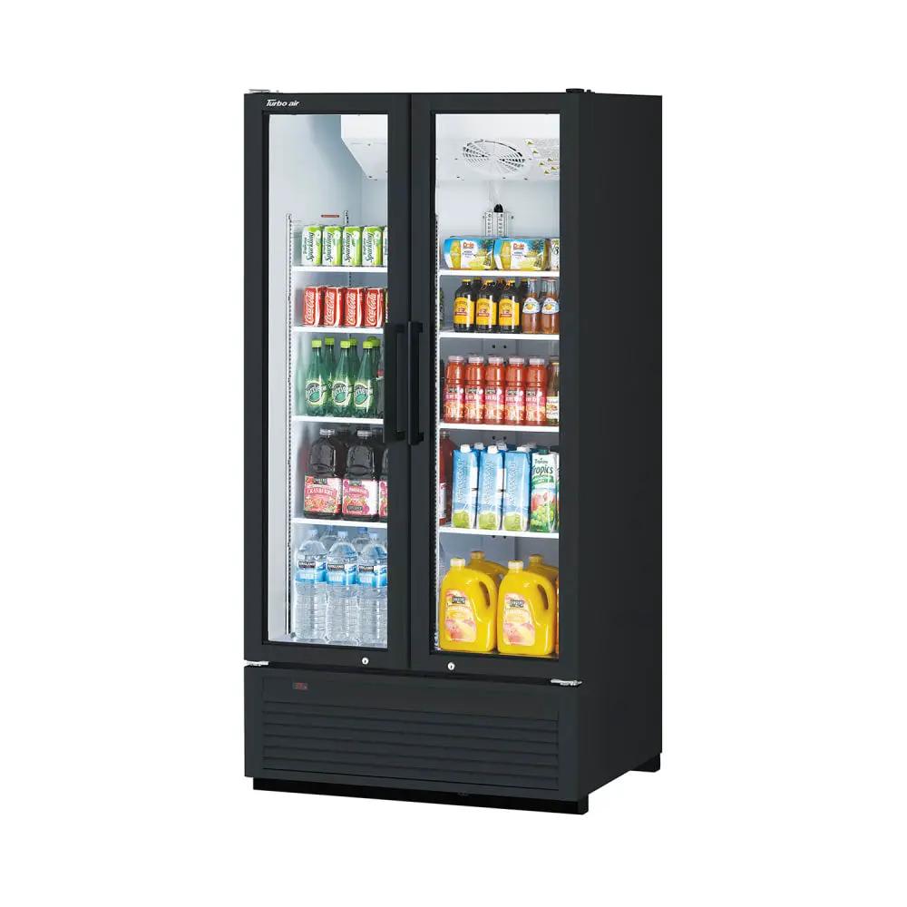 Turbo Air TGM-35SDH-N: 39.5" Black Glass Door Merchandiser (115v)