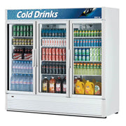 Turbo Air TGM-72SD-N 78" Super Deluxe Glass Door Merchandiser | White, 115v