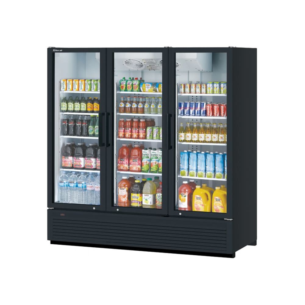 Turbo Air TGM - 72SDHB - N 78" Black Glass Door Merchandiser