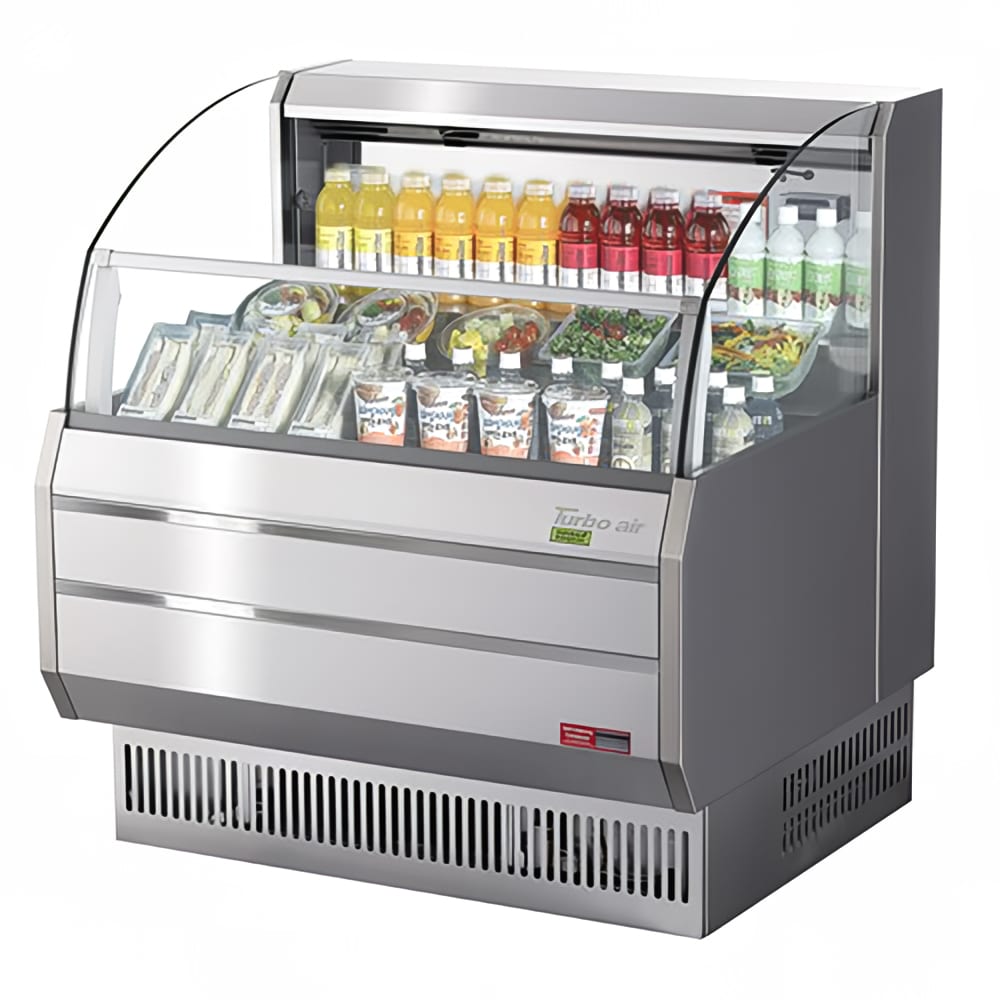 Turbo Air TOM - 40SS - N 39" Self - Service Horizontal Open Air Display Cooler, 115v
