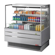 Turbo Air TOM - 48L - UF - S - 3S - N 46.75" Horizontal Open Air Cooler with 3 Levels and LED Lighting