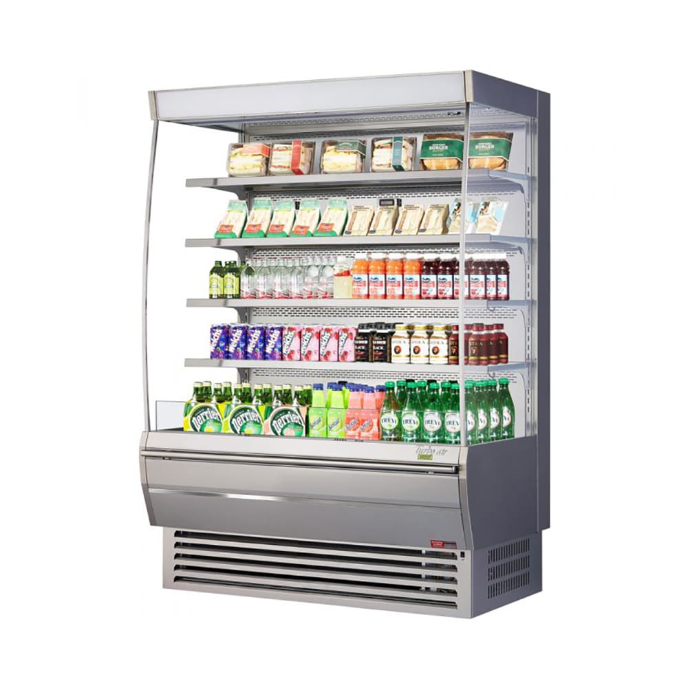 Turbo Air TOM - 60DXS - N 60" Vertical Open Display Refrigerator with 5 Levels and LED Lighting, 115v