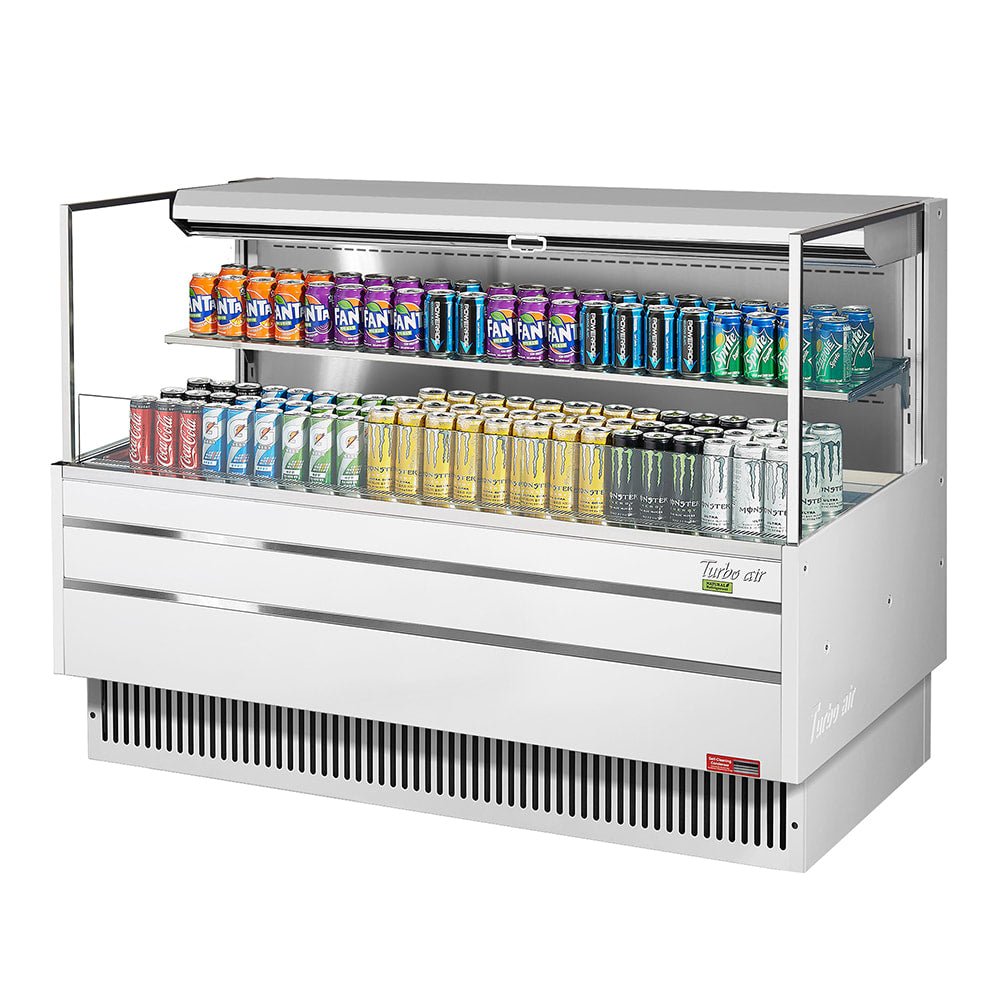 Turbo Air TOM - 60L - UF - W - 2S - N 58.75" Horizontal Open Air Cooler with 2 Levels and 115v