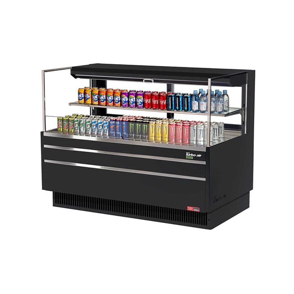 Turbo Air TOM - 60L - UFD - B - 2S - N: 58.75" Horizontal Open Air Display Cooler (115V)