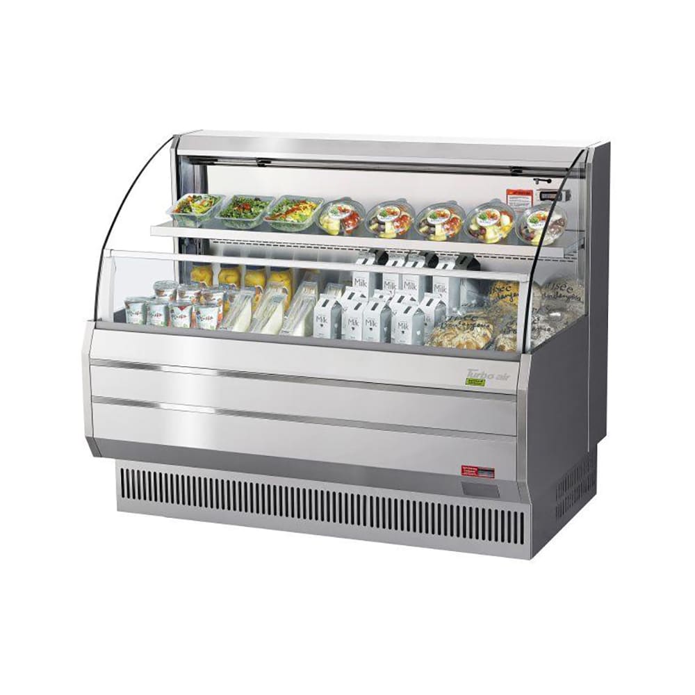 Turbo Air TOM - 60LS - N 63 3/8" Horizontal Open Air Display Cooler - 115V