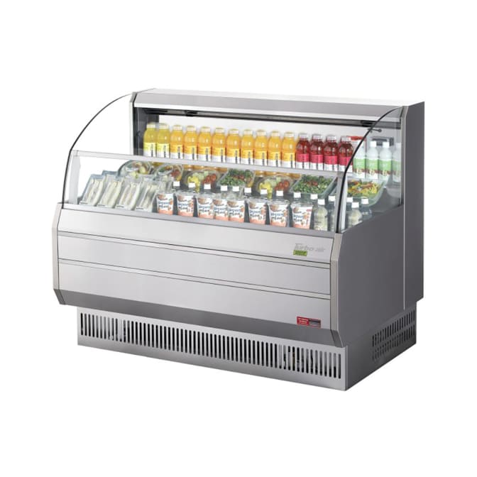Turbo Air TOM - 60SS - N 63.375" Open Air Merchandiser - Stainless Steel, 115V