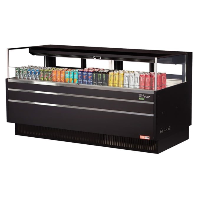 Turbo Air TOM - 72L - UFD - B - 1S - N: 70.75" Horizontal Open Air Cooler (220v/1ph)