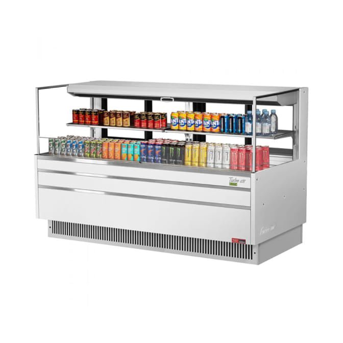 Turbo Air TOM - 72L - UFD - W - 2S - N 70.75" Horizontal Open Air Display Cooler (220v)