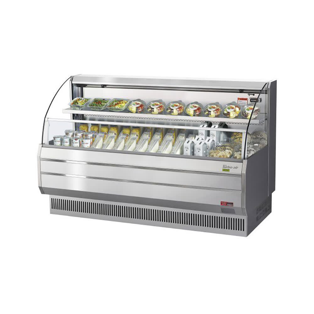 Turbo Air TOM - 75LS - N: 75" Horizontal Open Air Cooler with Dual Shelving (115v)
