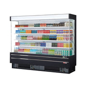 Turbo Air TOM - 96SEB - N 100 1/8" Vertical Open - Air Merchandiser with 5 Levels and LED Advertising Panel, 220v