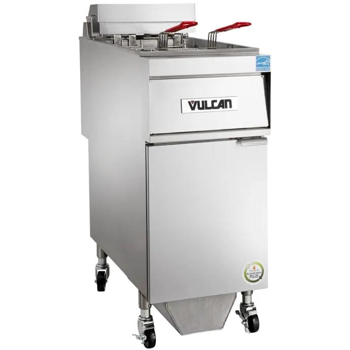 Vulcan 1ER50AF Electric Fryer - 50 lb Vat, Floor Model, 208V 3PH - view 3