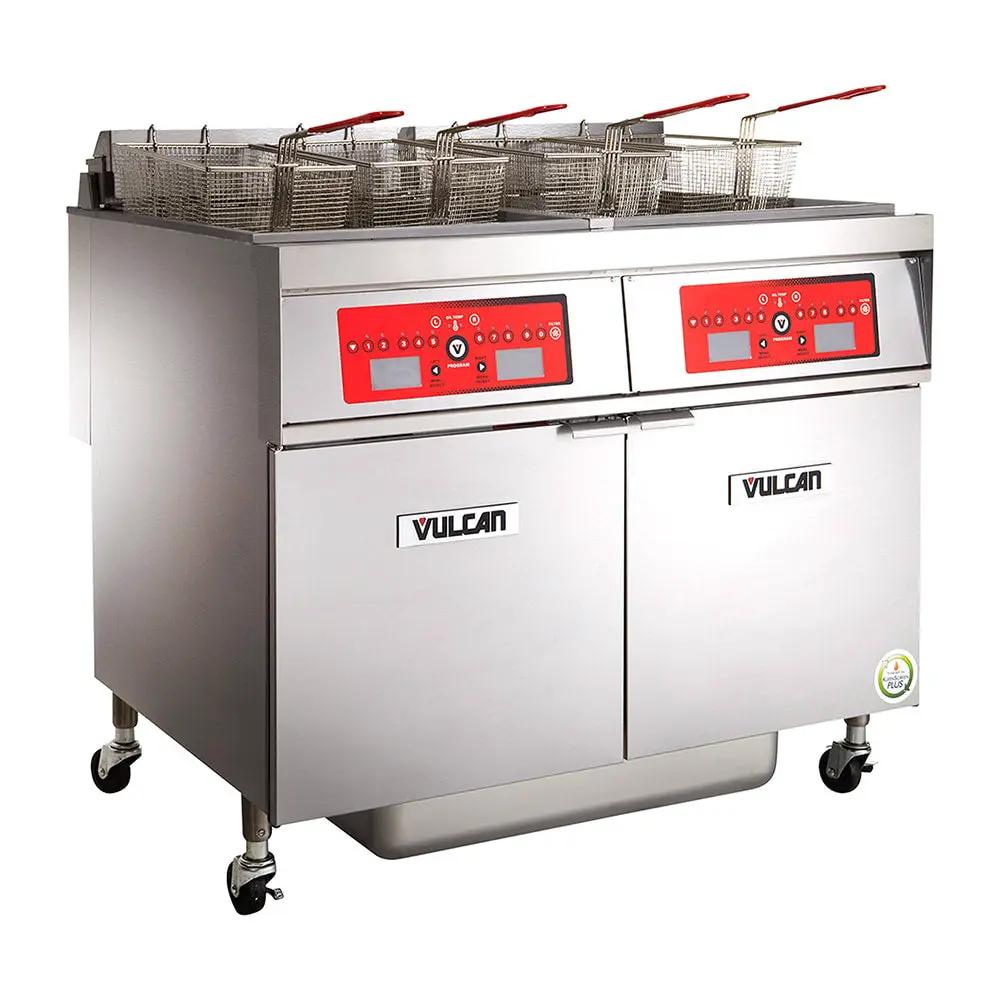 Vulcan 2ER50DF Electric Fryer - (2) 50 lb Vats, Floor Model, 208V 3PH