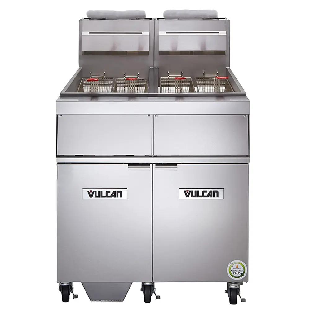 Vulcan 2GR85MF Gas Fryer - (2) 90 lb Vats, Floor Model, Liquid Propane