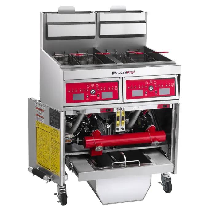 Vulcan 2TR45AF PowerFry3 Gas Fryer - (2) 50 lb Vats, Floor Model, Liquid Propane - view 2