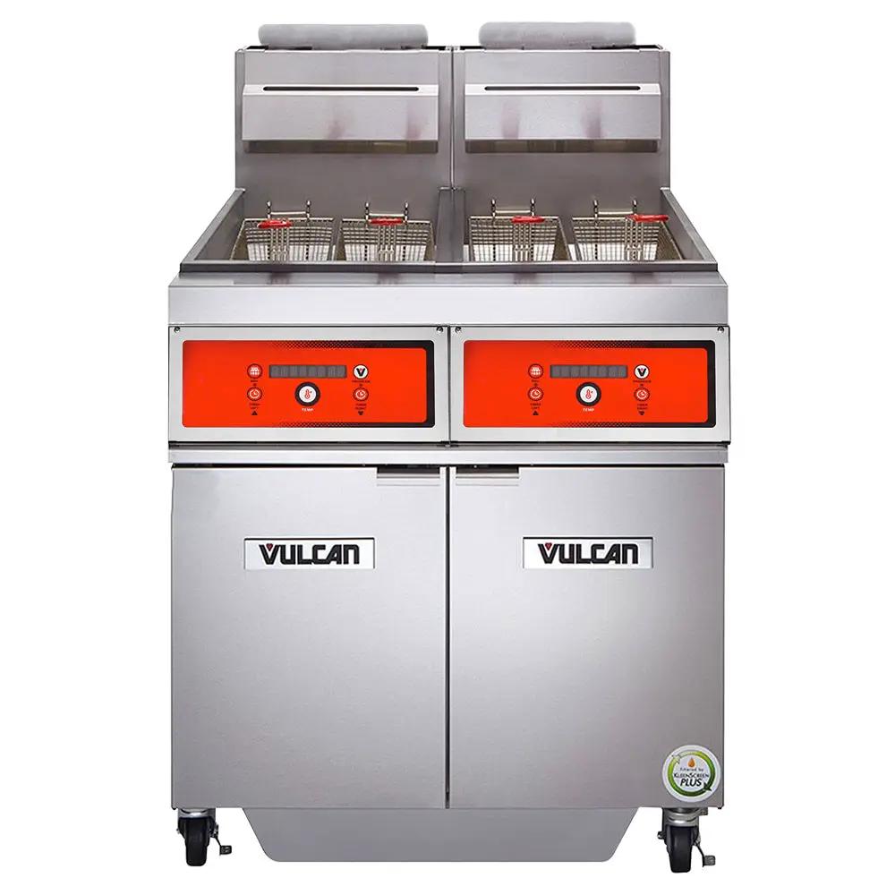 Vulcan 2TR45AF PowerFry3 Gas Fryer - (2) 50 lb Vats, Floor Model, Liquid Propane