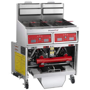 Vulcan 2VK45CF PowerFry5 Gas Fryer - (2) 50 lb Vats, Floor Model, Liquid Propane