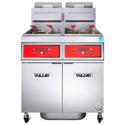 Vulcan 2VK85CF PowerFry5 Gas Fryer - (2) 90 lb Vats, Floor Model, Liquid Propane