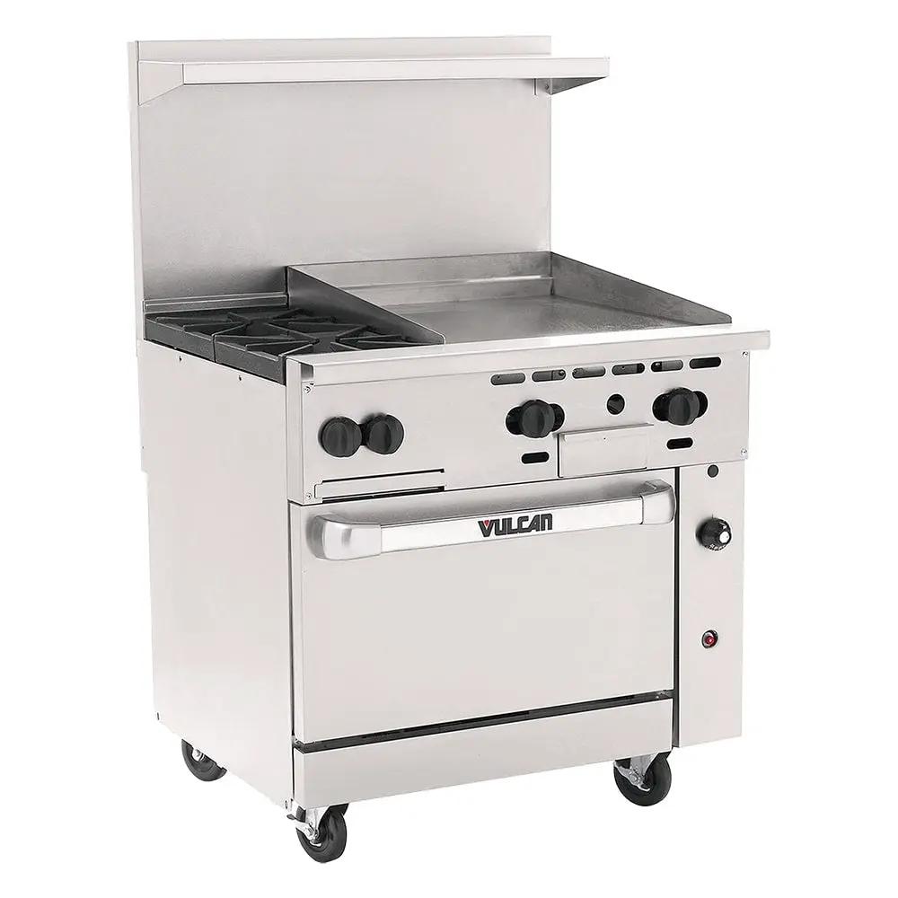 Vulcan 36C-2B24GT Endurance 36" 2 Burner Gas Range with Griddle & Convection Oven, Liquid Propane
