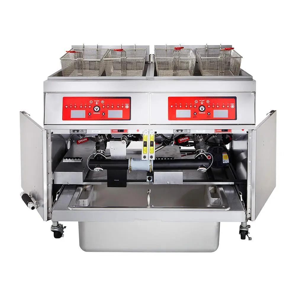 Vulcan 3ER50CF Electric Fryer - (3) 50 lb Vats, Floor Model, 208V 3PH