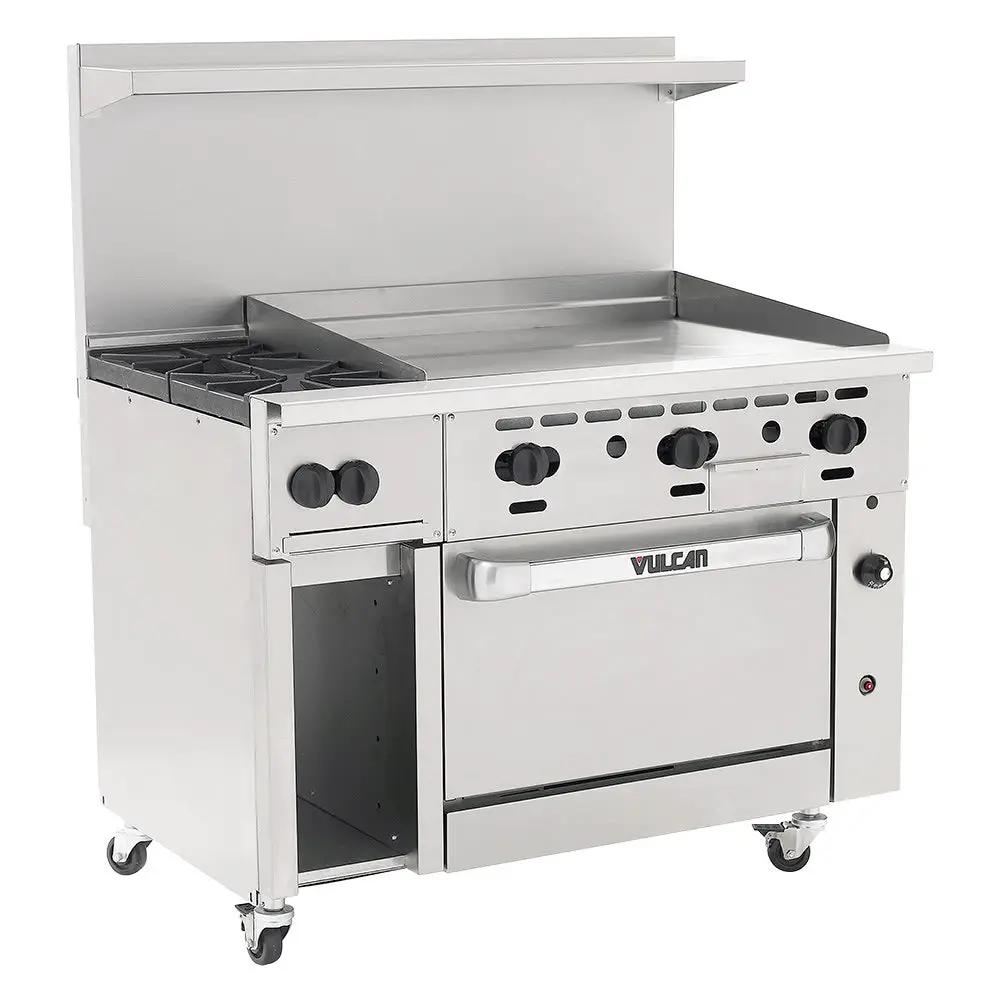 Vulcan 48S-2B36G Endurance 48" 2 Burner Gas Range with Griddle & Standard Oven, Liquid Propane