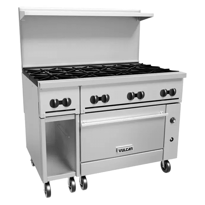 Vulcan 48S-8B Endurance 48" 8 Burner Gas Range with Standard Oven & Storage Base, Liquid Propane - view 3