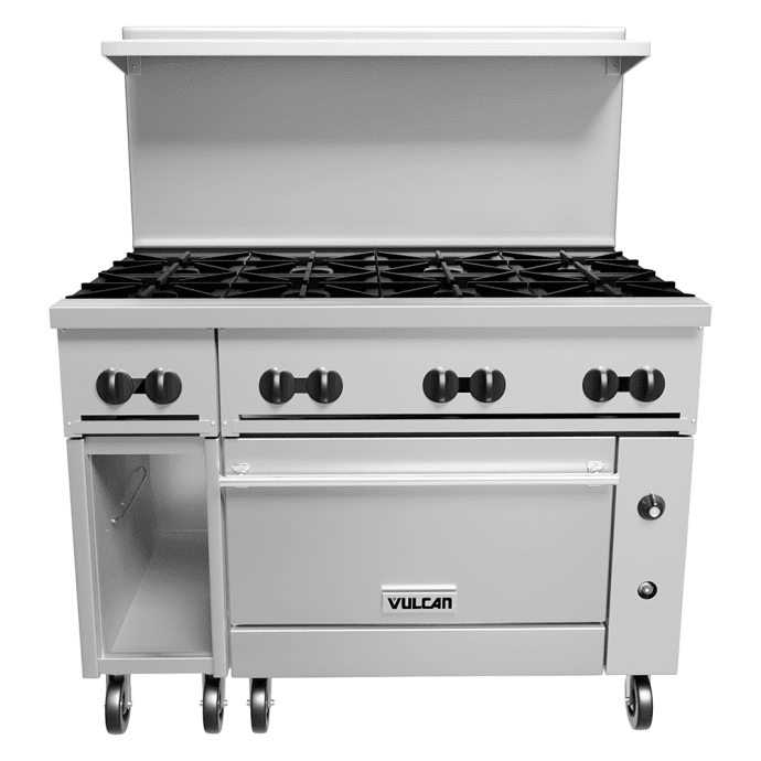 Vulcan 48S-8B Endurance 48" 8 Burner Gas Range with Standard Oven & Storage Base, Natural Gas - view 2