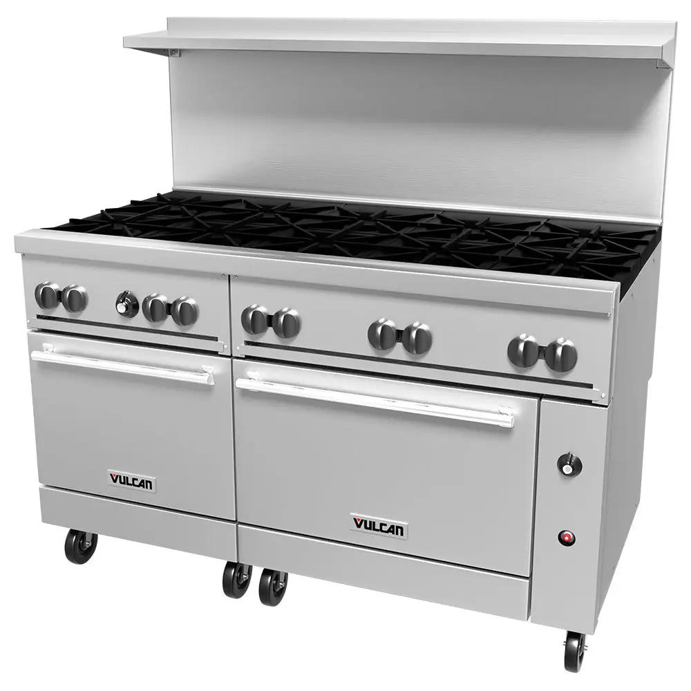 Vulcan 60SS-10B Endurance 60" 10 Burner Gas Range with (2) Standard Ovens, Liquid Propane