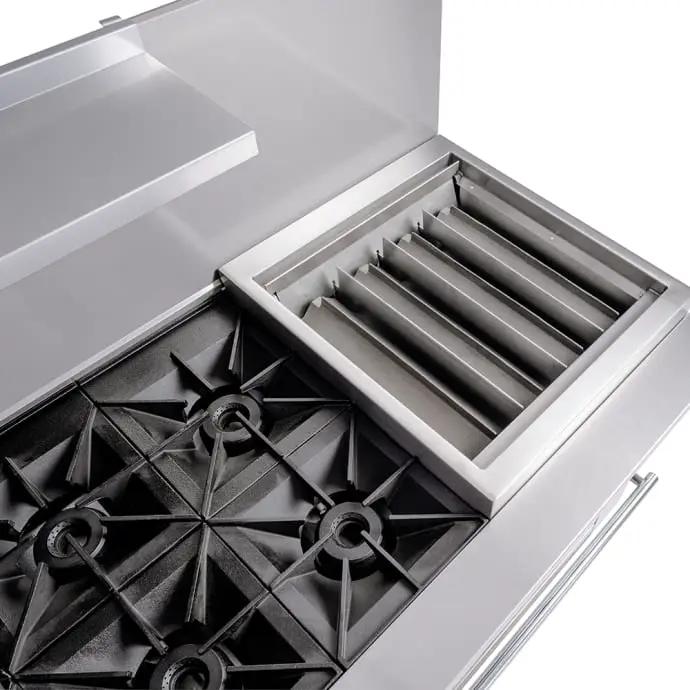 Vulcan 60SS-6B24CBN Endurance 60" 6 Burner Gas Range with Charbroiler & (2) Standard Ovens, Natural Gas - view 5
