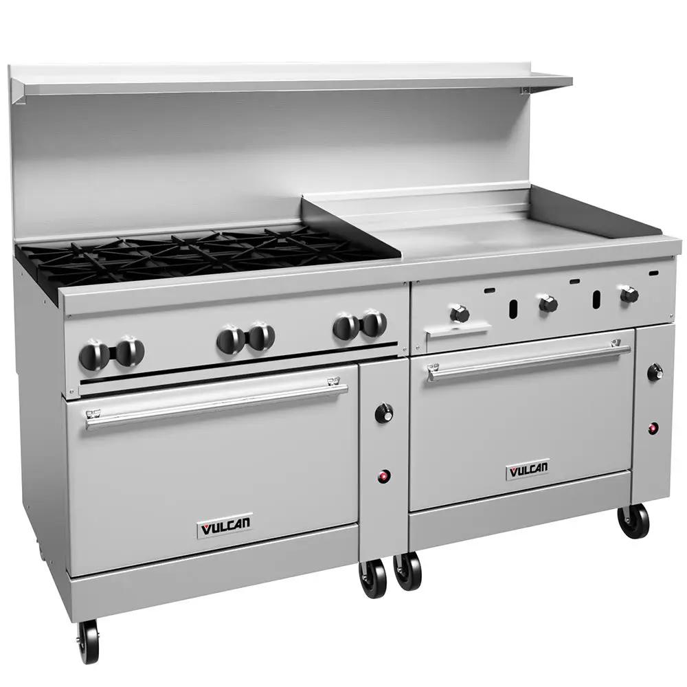 Vulcan 72CC-6B36GT Endurance 72" 6 Burner Gas Range with Griddle & (2) Convection Ovens, Natural Gas