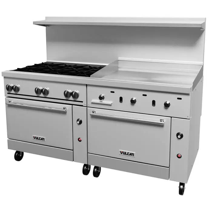 Vulcan 72CC-6B36GT Endurance 72" 6 Burner Gas Range with Griddle & (2) Convection Ovens, Natural Gas - view 3