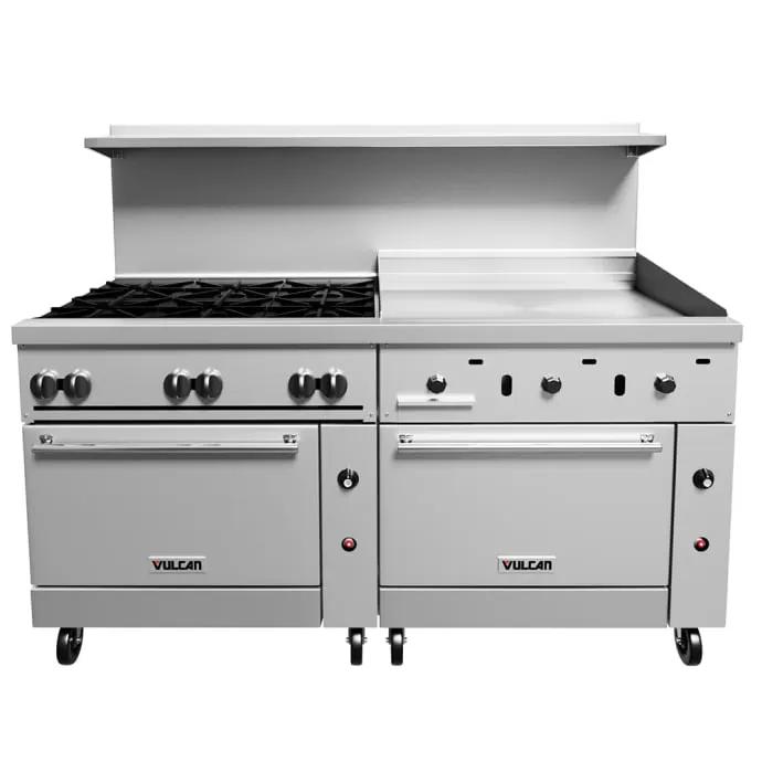 Vulcan 72CC-6B36GT Endurance 72" 6 Burner Gas Range with Griddle & (2) Convection Ovens, Natural Gas - view 2