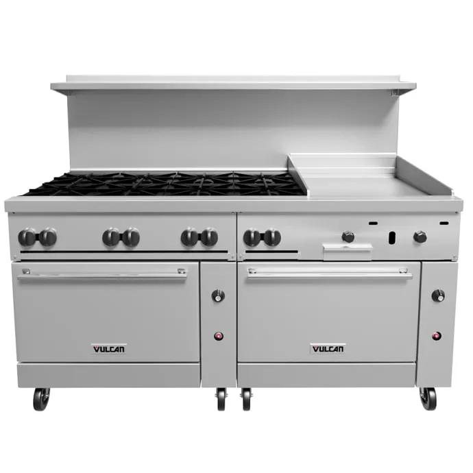 Vulcan 72SC-8B24G Endurance 72" 8 Burner Gas Range with Griddle & Standard Oven & Convection Oven, Natural Gas - view 2