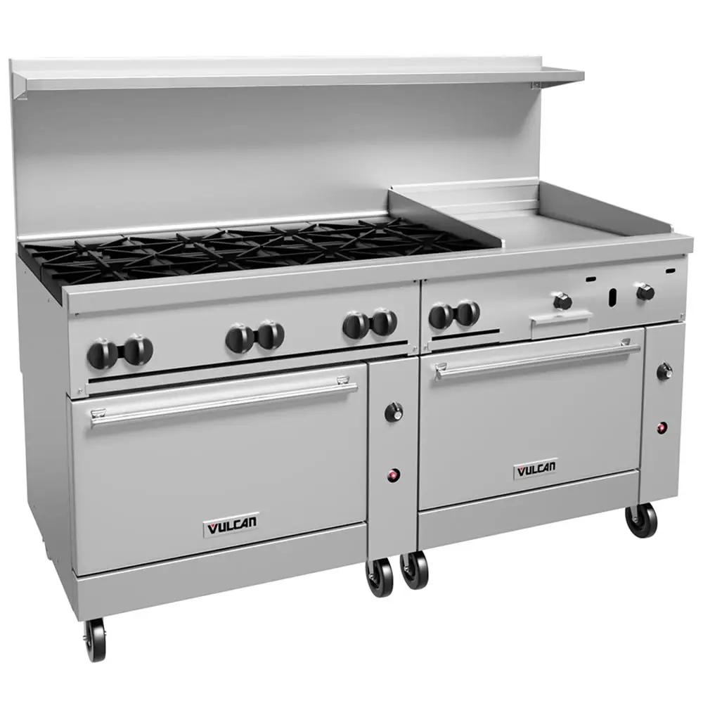 Vulcan 72SC-8B24G Endurance 72" 8 Burner Gas Range with Griddle & Standard Oven & Convection Oven, Natural Gas