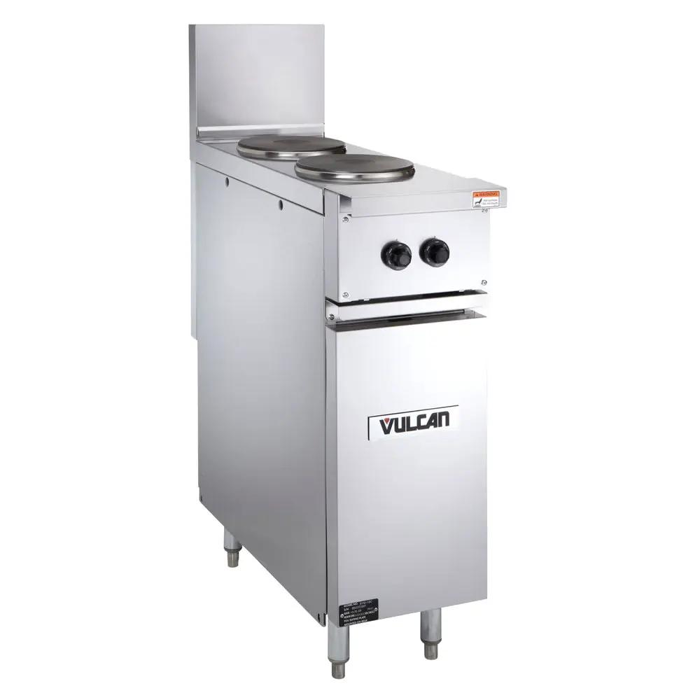 Vulcan EV12-2FP480 12" Expando Electric Range with (2) French Hot Plates, 480V 1PH/3ph